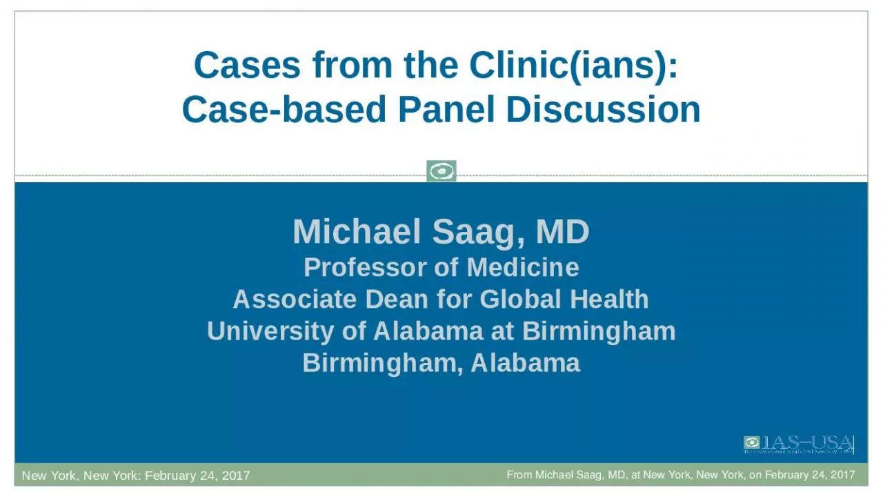 PPT-Cases from the Clinic(ians): Case-based Panel Discussion