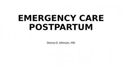 EMERGENCY CARE POSTPARTUM