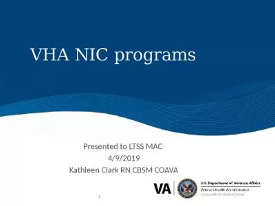 VHA NIC programs