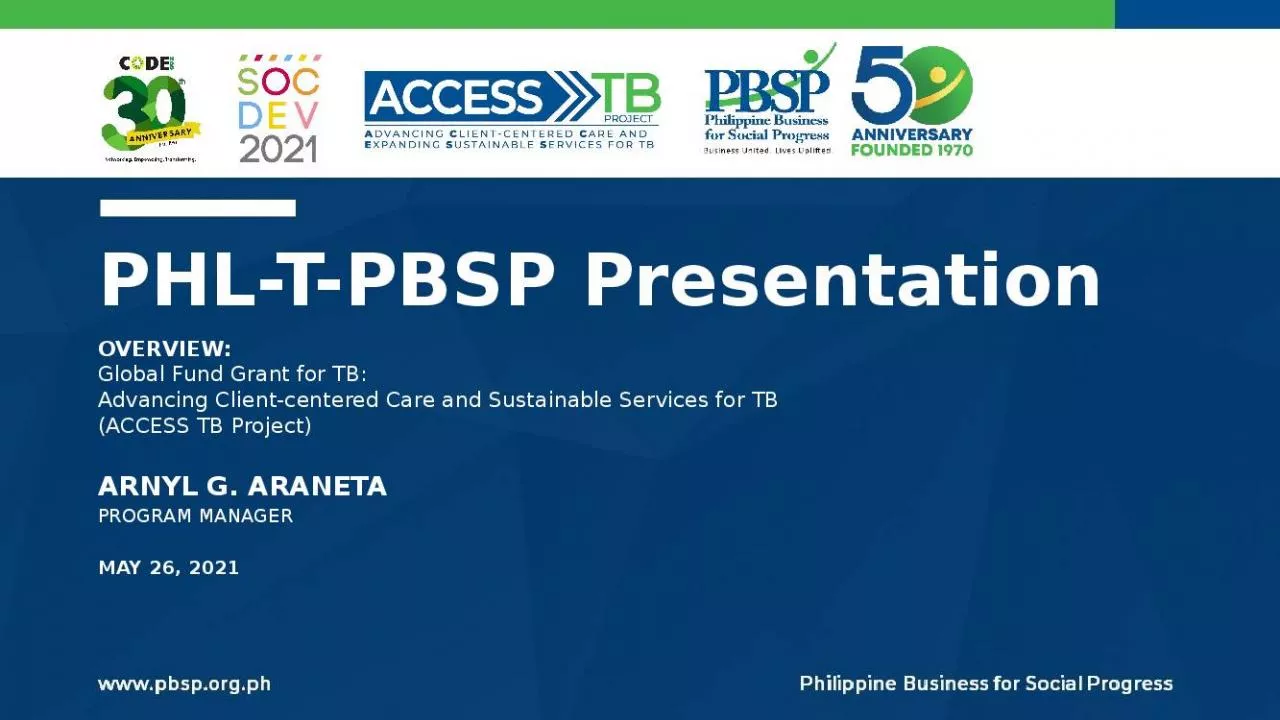 PPT-PHL-T-PBSP Presentation