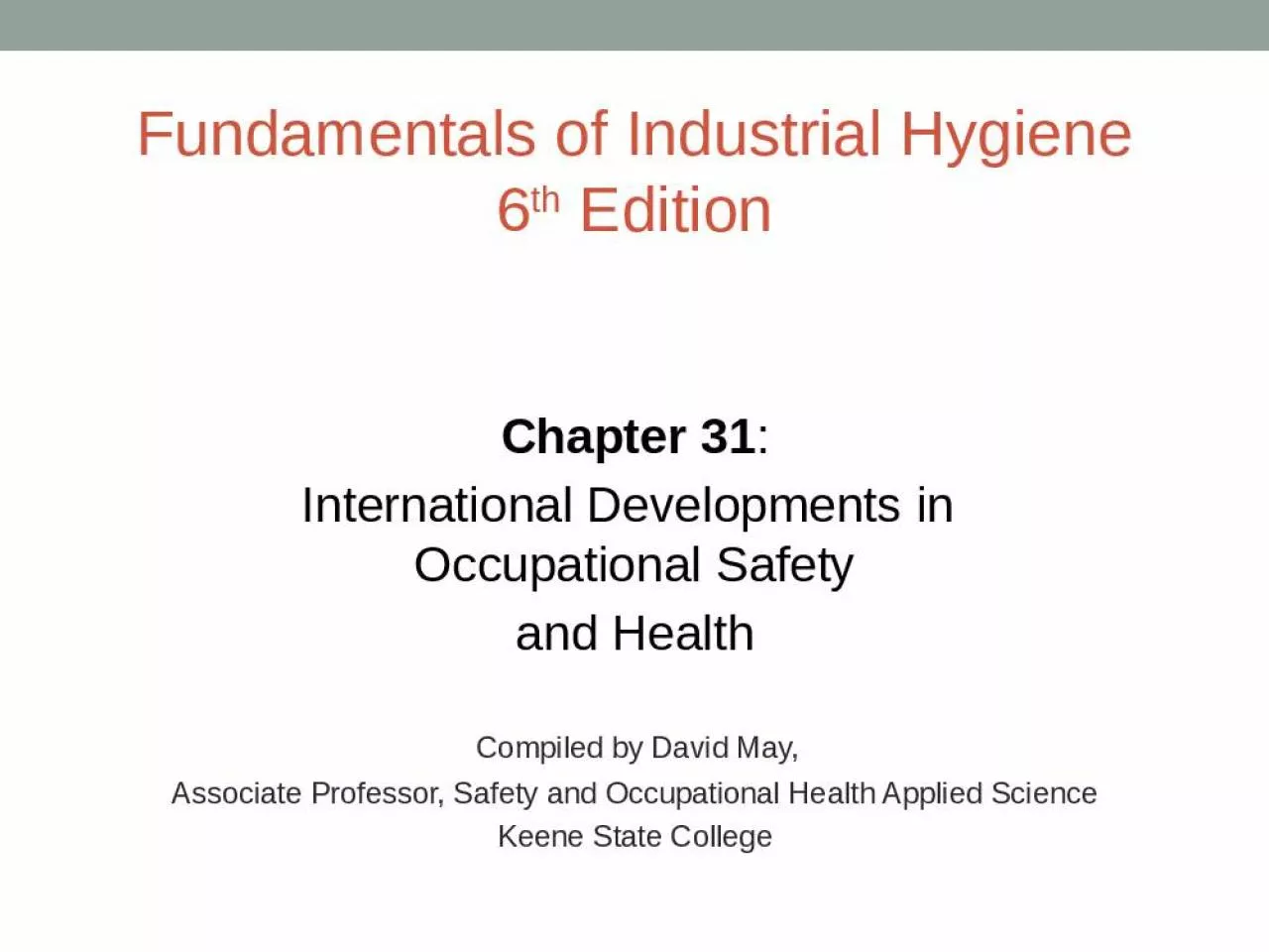 PPT-Fundamentals of Industrial Hygiene 6th Edition