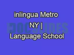 inlingua Metro NY | Language School