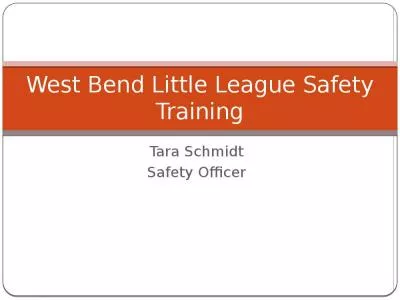 West Bend Little League Safety Training