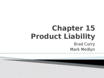 Chapter 15 Product Liability