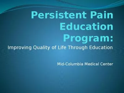 Persistent Pain Education Program: