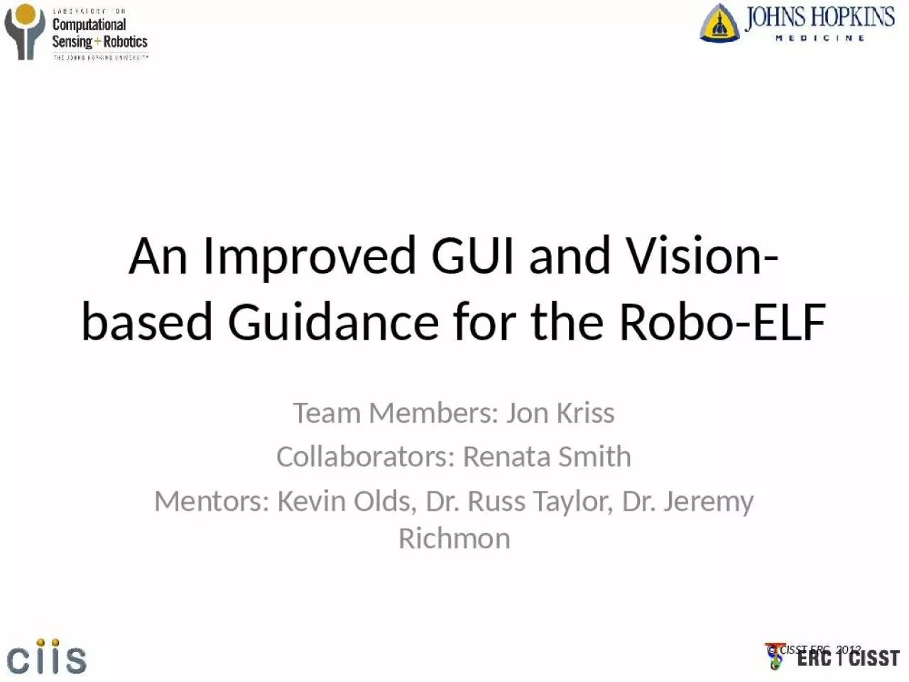 PPT-An Improved GUI and Vision-based Guidance for the Robo-ELF