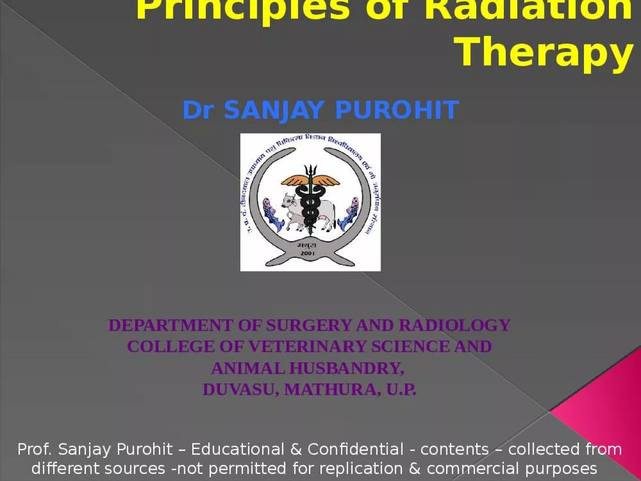 PPT-Principles of Radiation Therapy