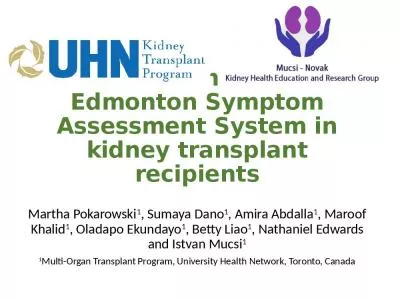 Validation of the Edmonton Symptom Assessment System in kidney transplant recipients