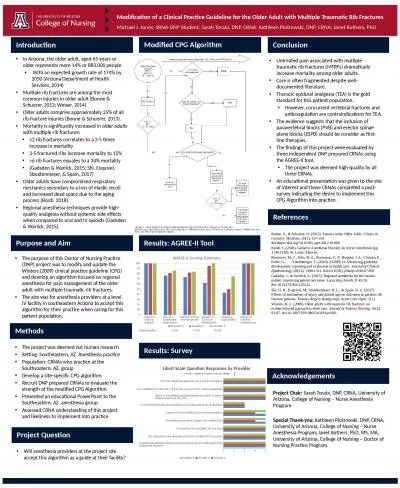 Modification of a Clinical Practice Guideline for the Older Adult with Multiple Traumatic