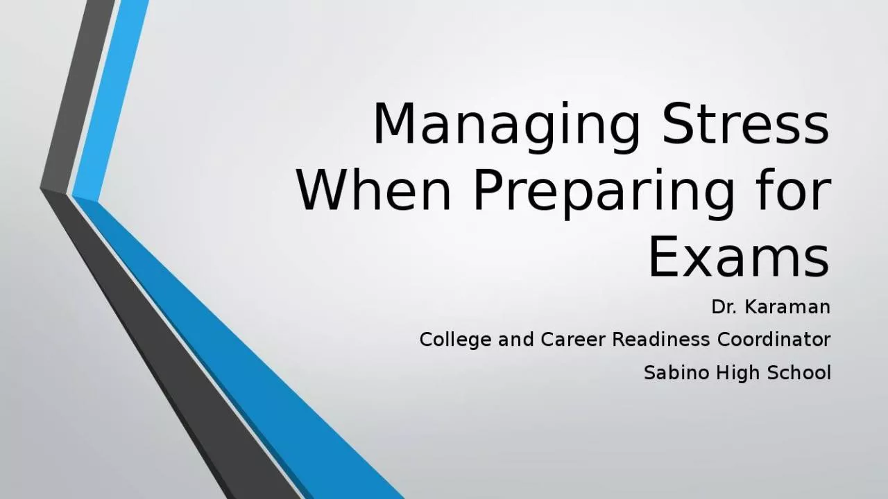 PPT-Managing Stress When Preparing for Exams