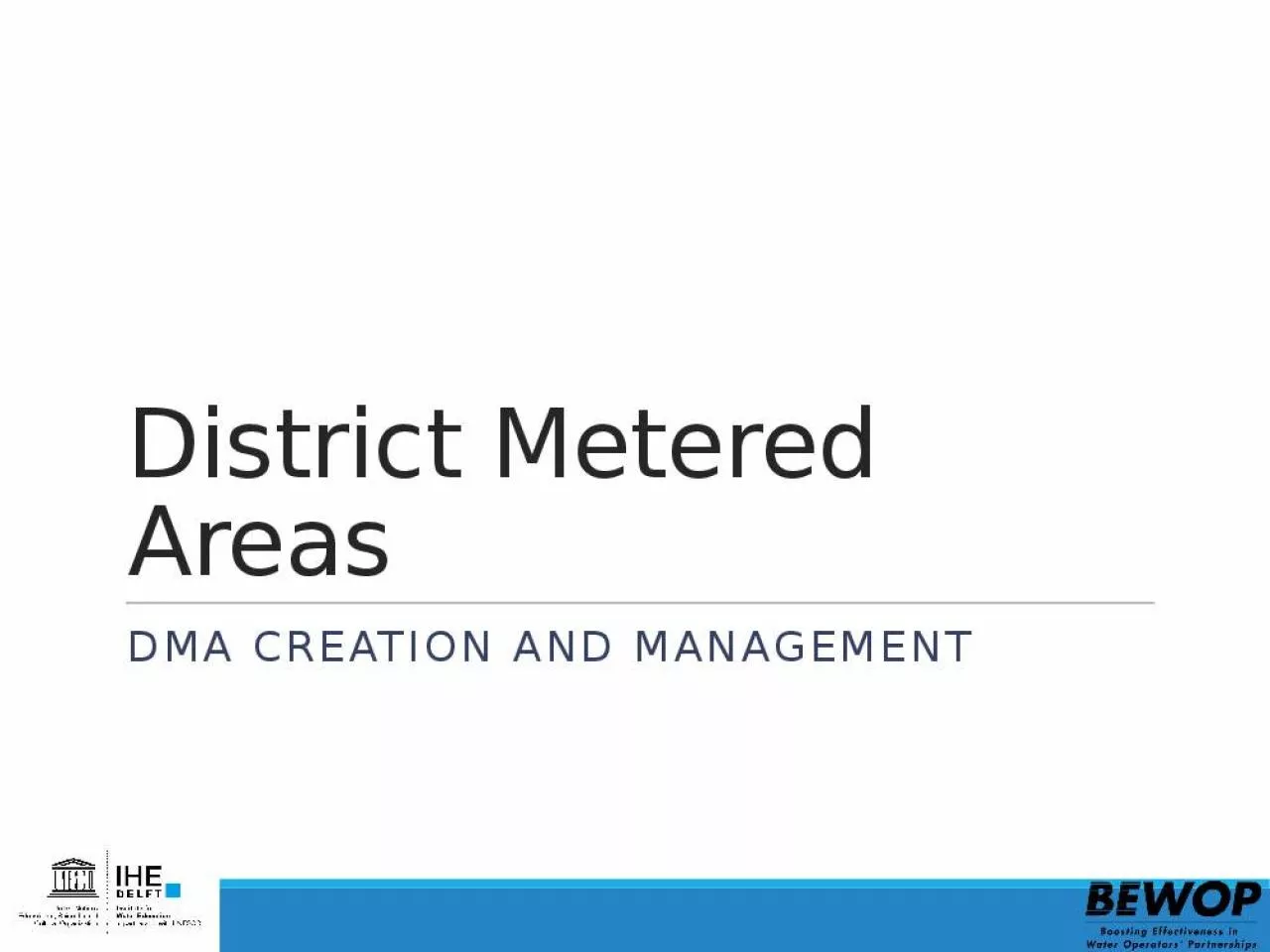 PPT-District Metered Areas