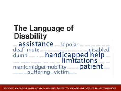 The Language of Disability