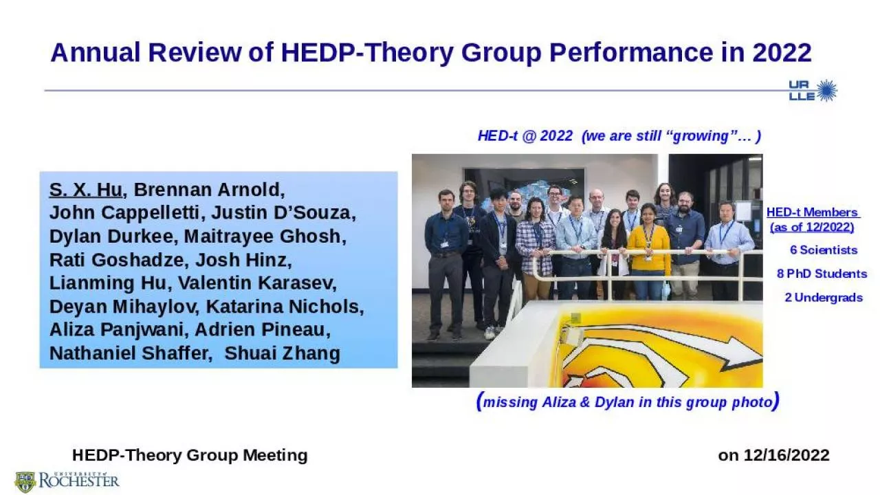 PPT-Annual Review of HEDP-Theory Group Performance in 2022