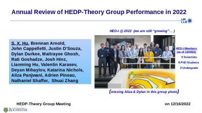 Annual Review of HEDP-Theory Group Performance in 2022