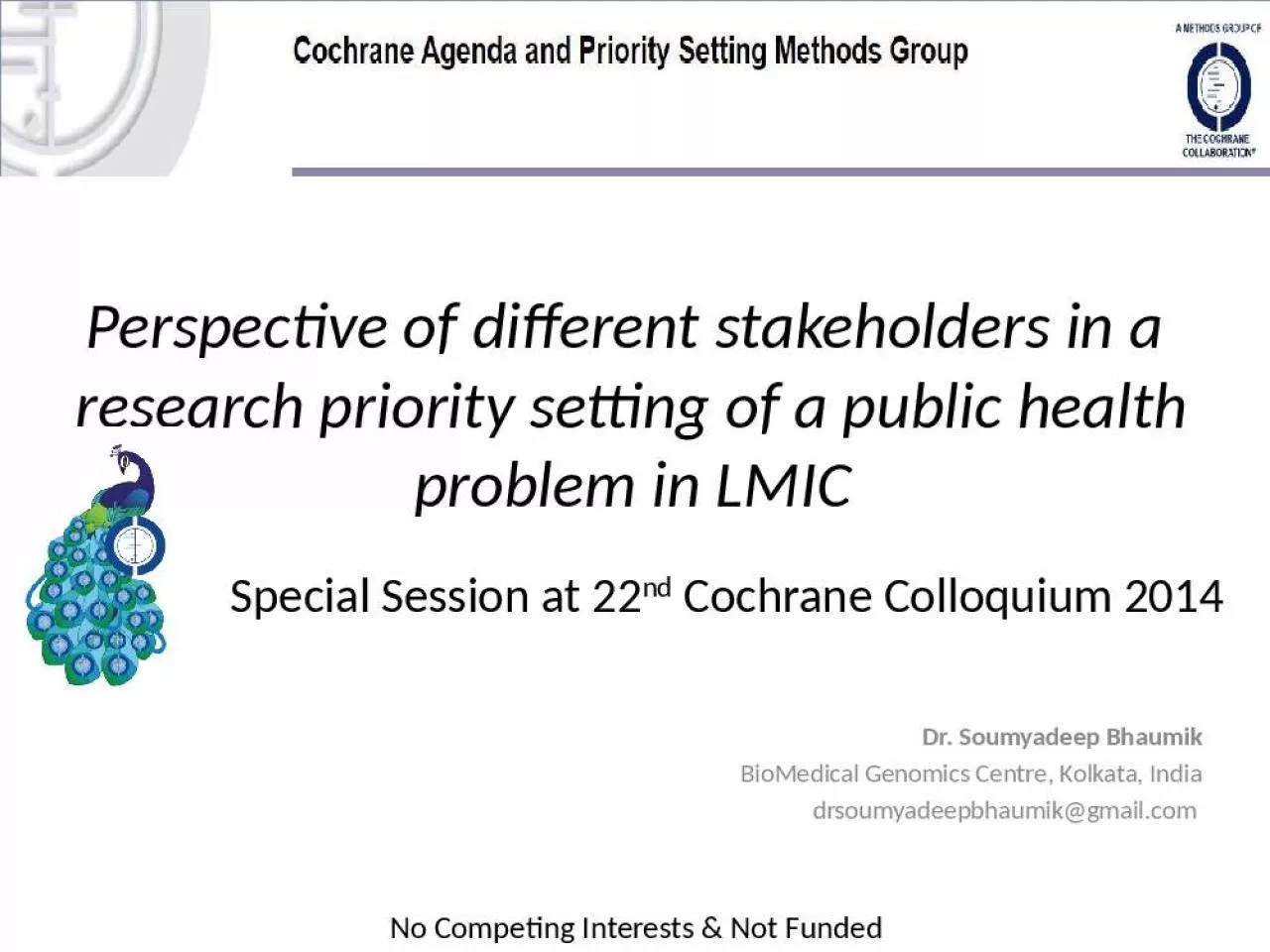 PPT-Perspective of different stakeholders in a research priority setting of a public health