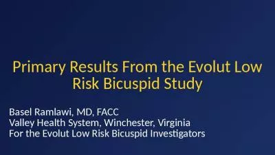 Primary Results From the Evolut Low Risk Bicuspid Study