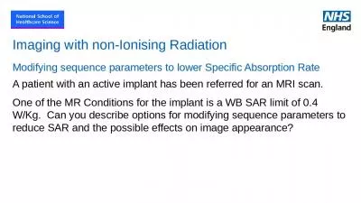 Imaging with non-Ionising Radiation