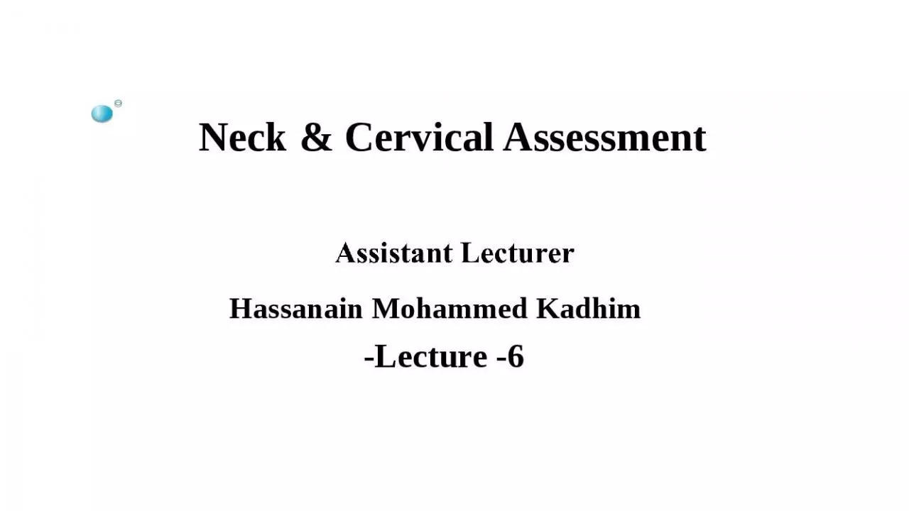 PPT-Neck & Cervical Assessment