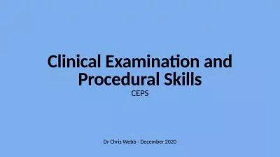 Clinical Examination and Procedural Skills