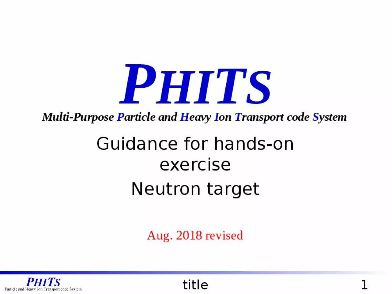 PPT-PHITS