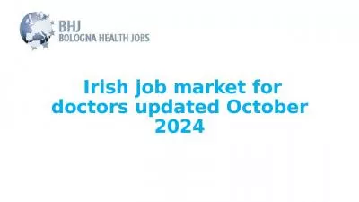 Irish job market for doctors updated October 2024