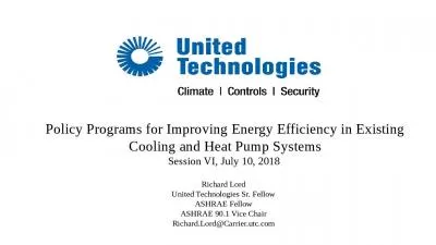 Policy Programs for Improving Energy Efficiency in Existing Cooling and Heat Pump Systems