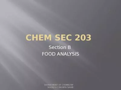 CHEM SEC 203