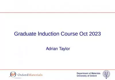 Graduate Induction Course Oct 2023