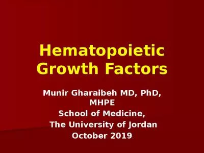 Hematopoietic Growth Factors