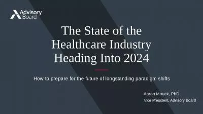 The State of the Healthcare Industry Heading Into 2024