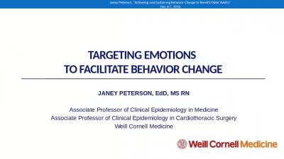 targeting emotions  to facilitate behavior change