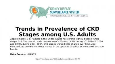 Trends in Prevalence of CKD Stages among U.S. Adults