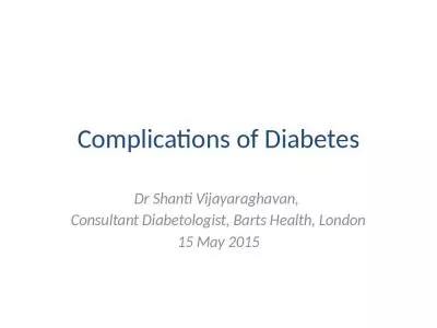 Complications of Diabetes