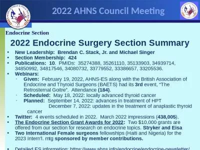 2022 Endocrine Surgery Section Summary