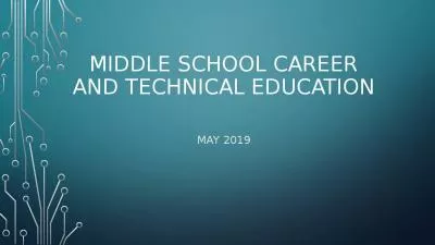 MIDDLE SCHOOL CAREER AND TECHNICAL EDUCATION