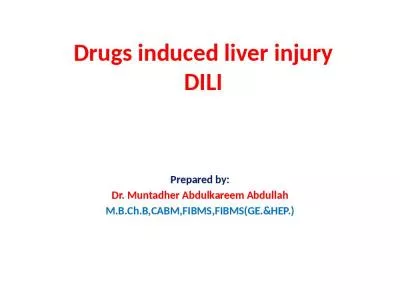 Drugs induced liver injury DILI