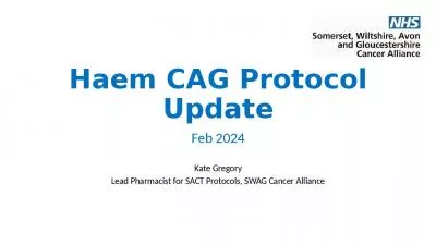 Haem CAG Protocol Update