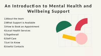 An Introduction to Mental Health and Wellbeing Support