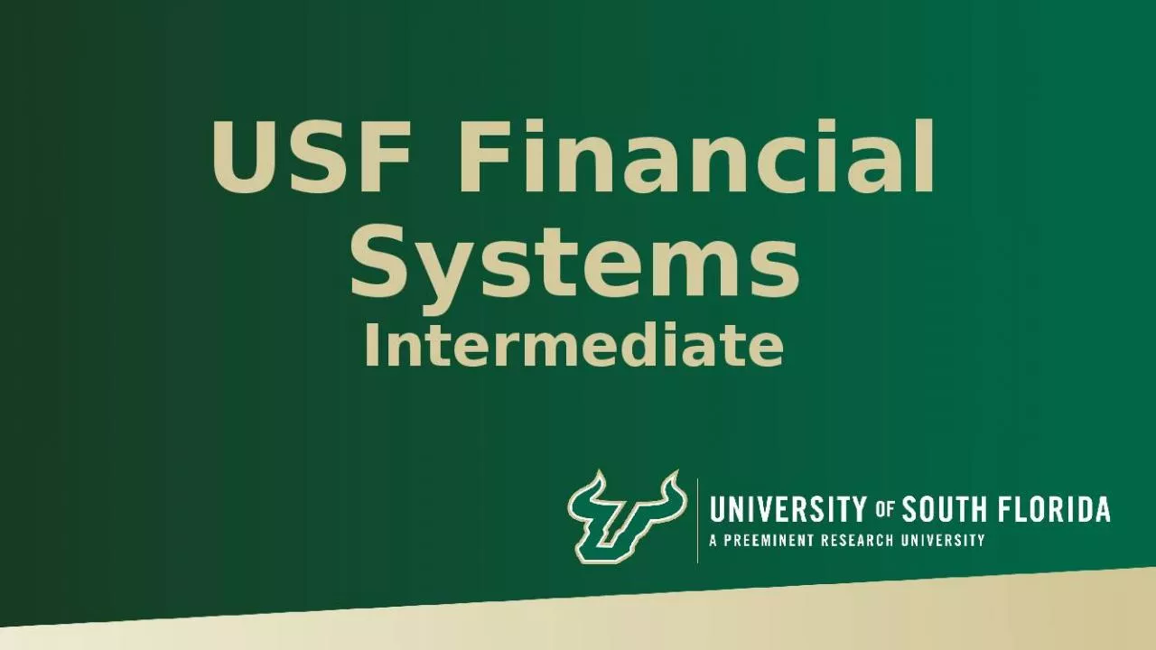 PPT-USF Financial Systems Intermediate