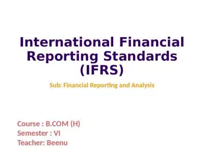 International Financial Reporting Standards (IFRS)