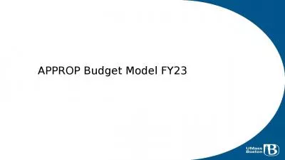 APPROP vs ORG Budget Model