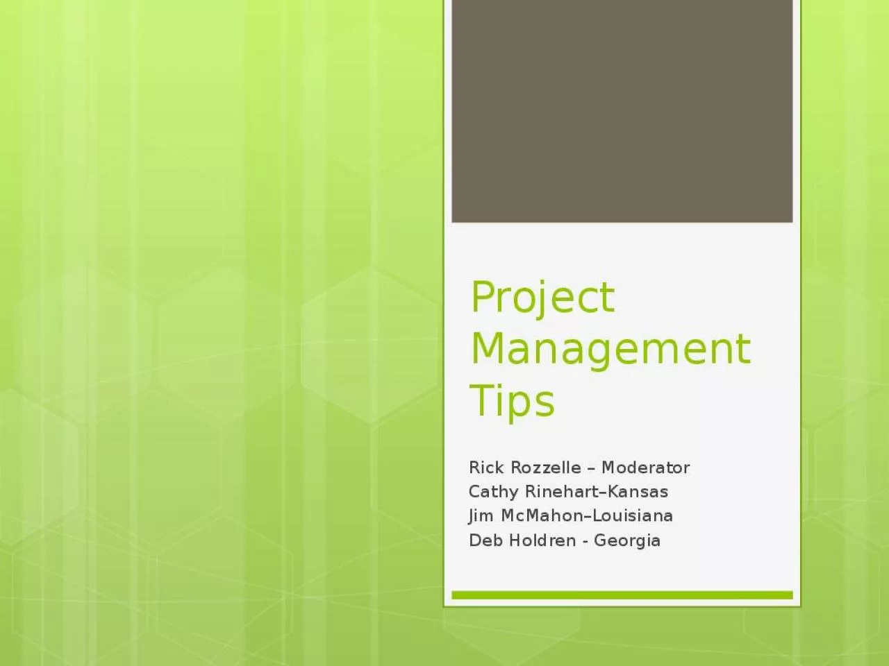 PPT-Project Management Tips