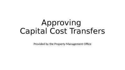 Approving  Capital Cost Transfers