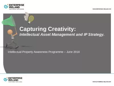 Capturing Creativity: Intellectual Asset Management and IP Strategy.