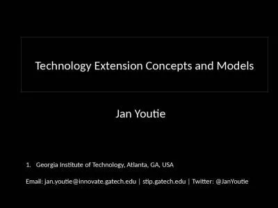 Technology Extension Concepts and Models