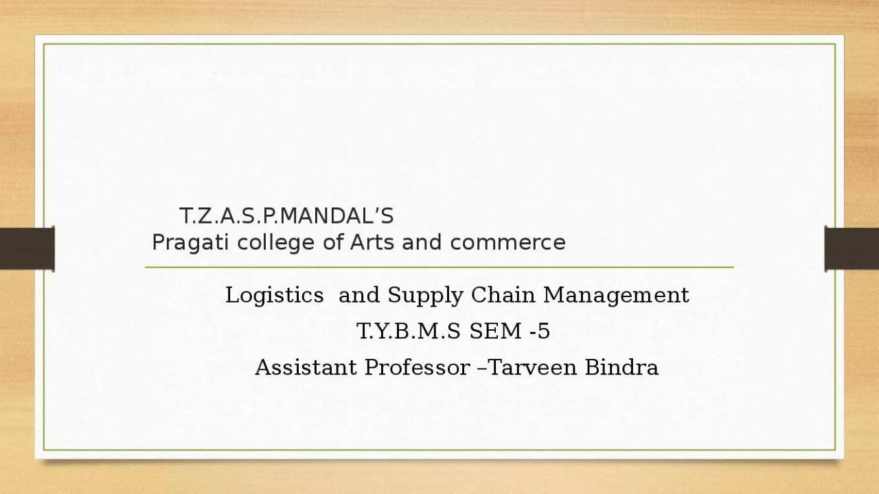 PPT-T.Z.A.S.P.MANDAL S Pragati college of Arts and commerce