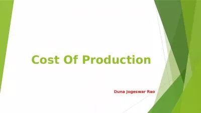 Cost Of Production