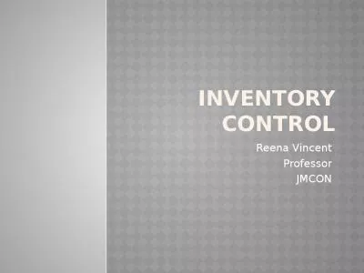 INVENTORY CONTROL