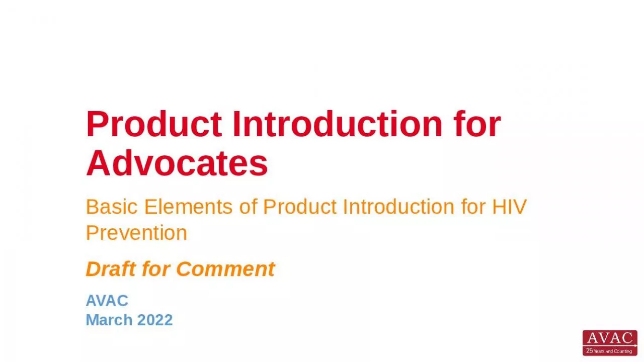 PPT-Product Introduction for Advocates