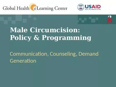 Male Circumcision:  Policy & Programming